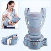 Clever Ergonomic Baby Carrier – 9-in-1 Hip seat Backpack Wrap 🌿👜